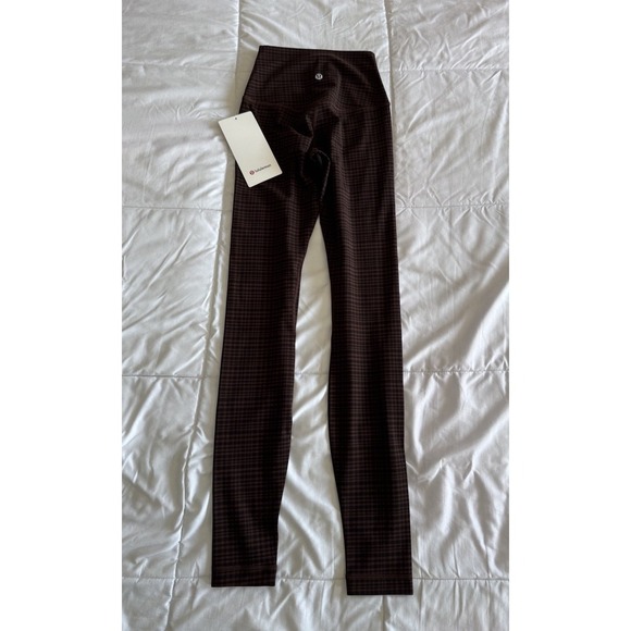 New Lululemon Align High Rise HR Pant 28" Sz 0 Legging Pant Lava Cake Glow Grid - Picture 6 of 9